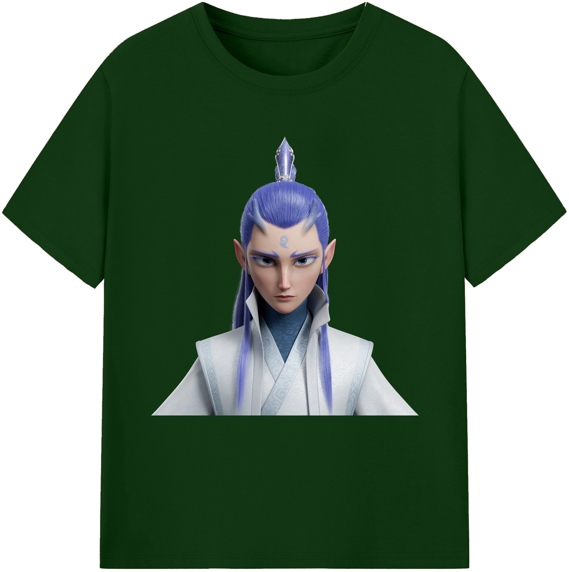 （画像用） Ne Zha 2 ナタ 魔童の大暴れ 綿100％半袖Tシャツ（フロントプリント）